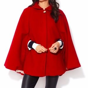 beautiful and stylish wool cape jacket